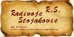 Radivoje Stojaković vizit kartica